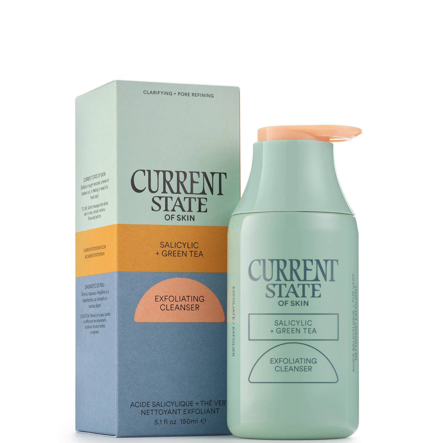 Отшелушивающий гель для умывания CURRENT STATE Salicylic + Green Tea Exfoliating Cleanser, 150 мл 